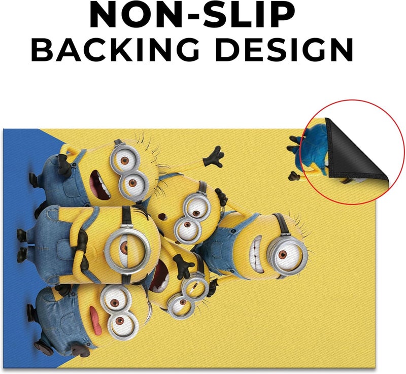 DreamController Minionns Custom Rugs for Gamer Room (62x40inch)| Playroom Carpets Inspired by Games & Anime Decor for Gamers | Gamer Room Decor for Kids Teen Anti-Slip Gaming Mats - Image 3